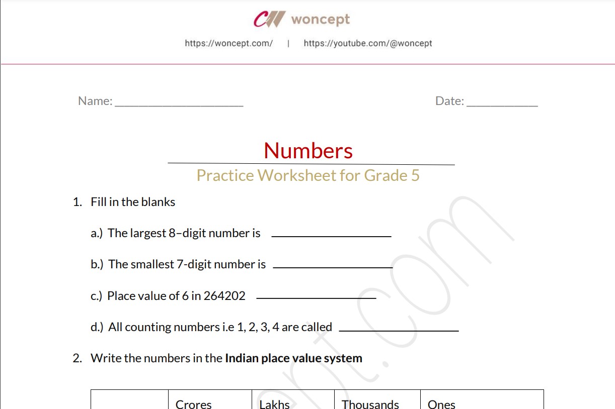 Grade 5 Mathematics Practice Test